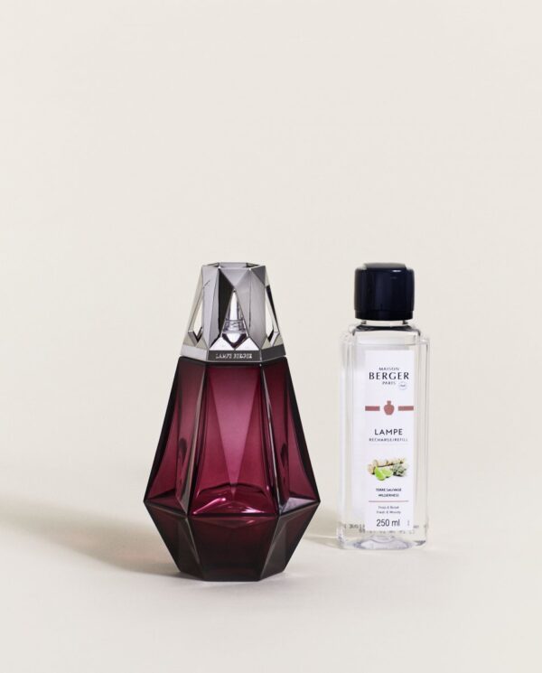 Lampe Berger - Collezione Prisme - Grenat (250ml Terre Sauvage)