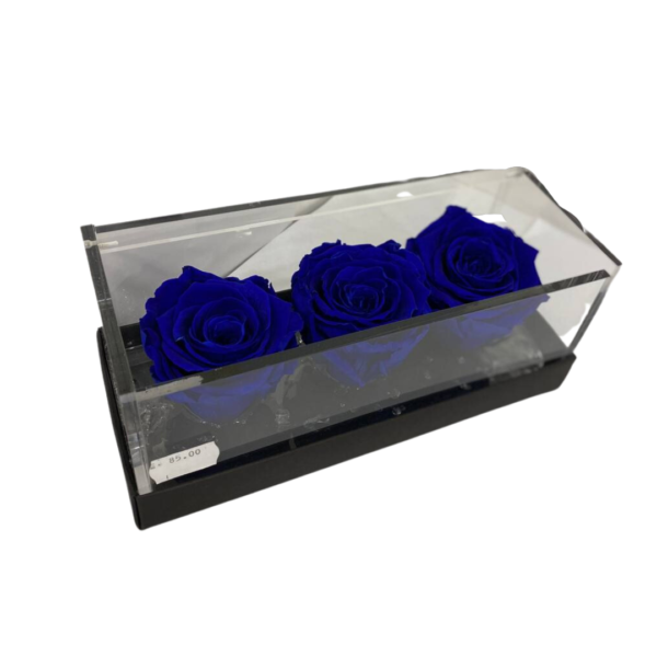 Tris di Rose Medie Blu