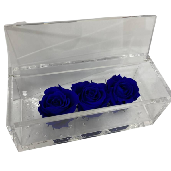 Tris di Rose Piccole Blu